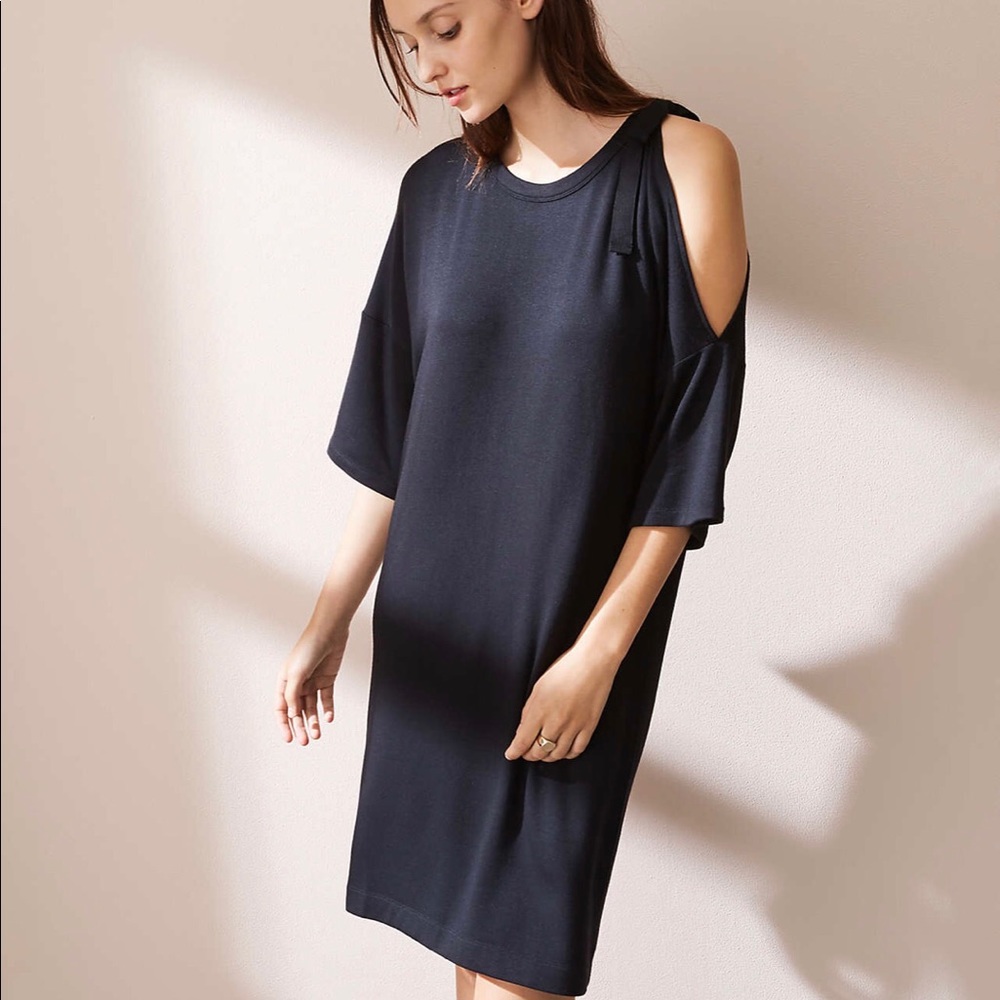 Lou & Grey Softest One-Shoulder Jersey Dress